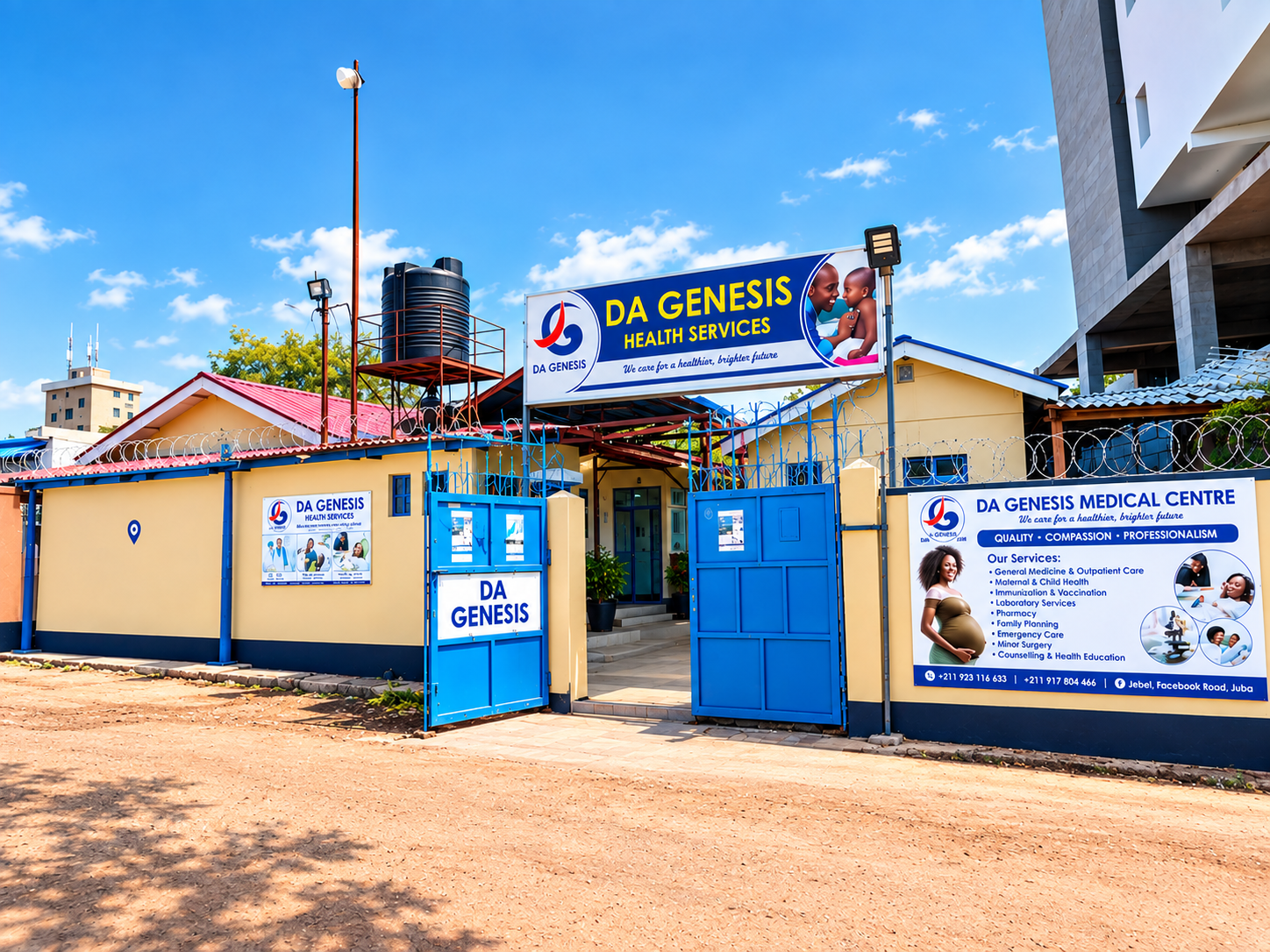 Da Genesis Medical Centre Atlabara branch building in Juba, South Sudan